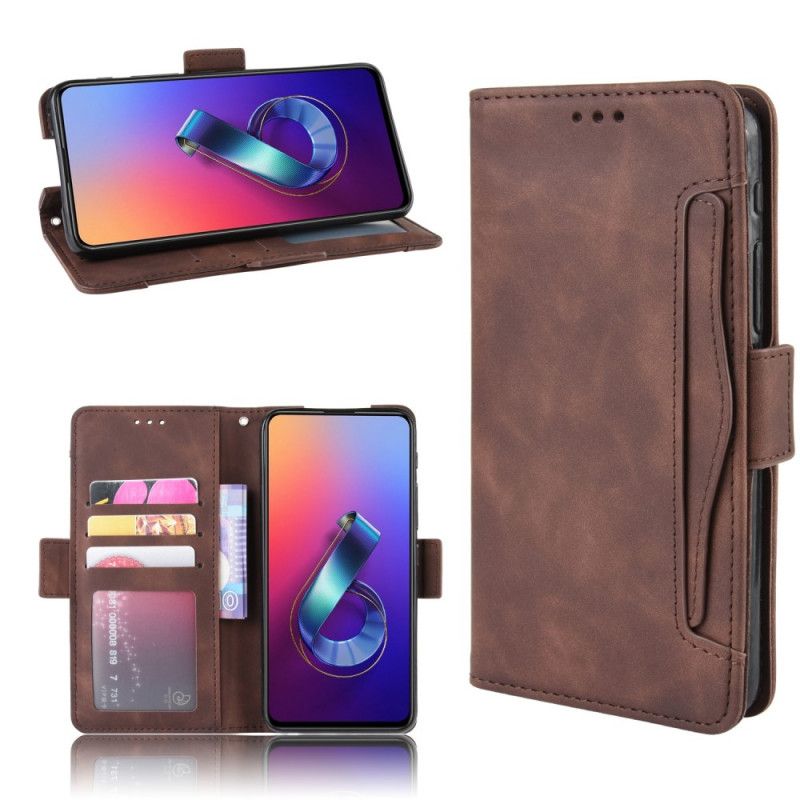 Flip Cover Læder for Asus ZenFone 6 Sort Førsteklasses Multikort