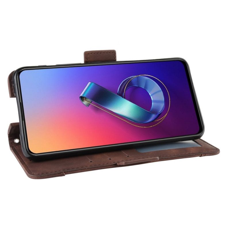 Flip Cover Læder for Asus ZenFone 6 Sort Førsteklasses Multikort