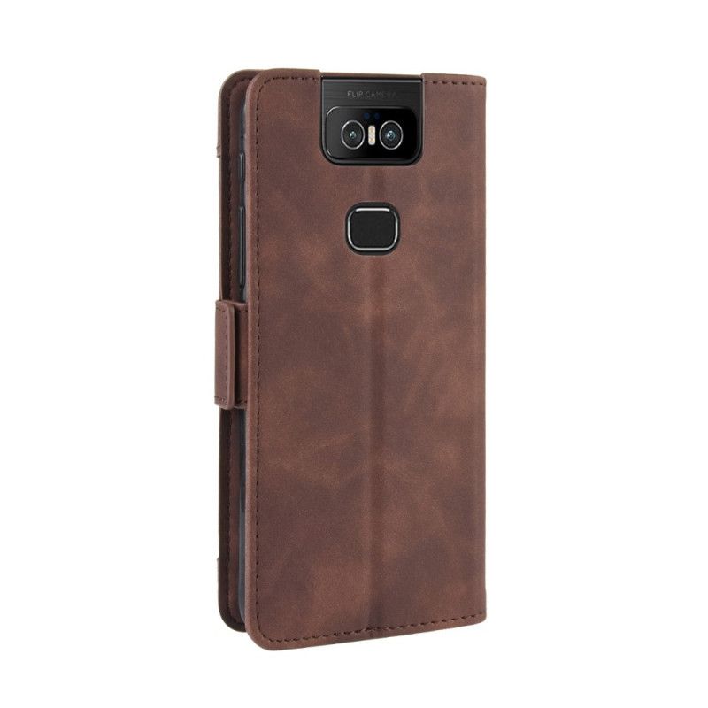 Flip Cover Læder for Asus ZenFone 6 Sort Førsteklasses Multikort