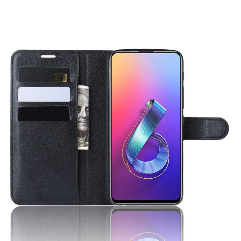 Flip Cover Læder for Asus ZenFone 6 Sort Klassisk