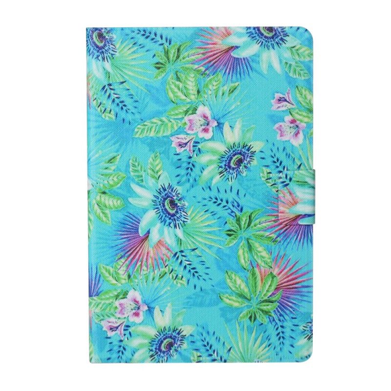 Flip Cover Læder Huawei MediaPad T3 10 Blomster Og Blade