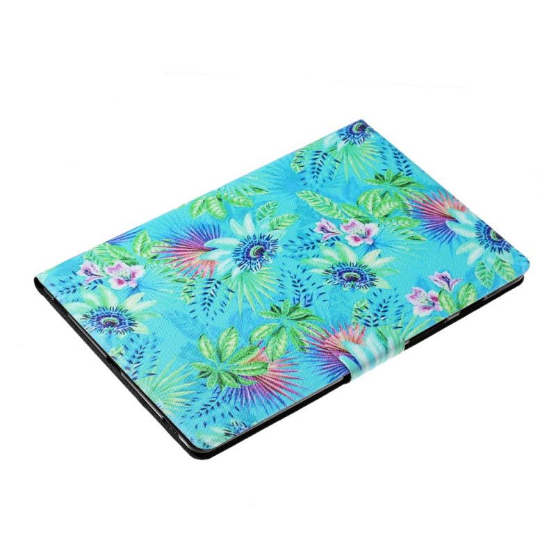 Flip Cover Læder Huawei MediaPad T3 10 Blomster Og Blade