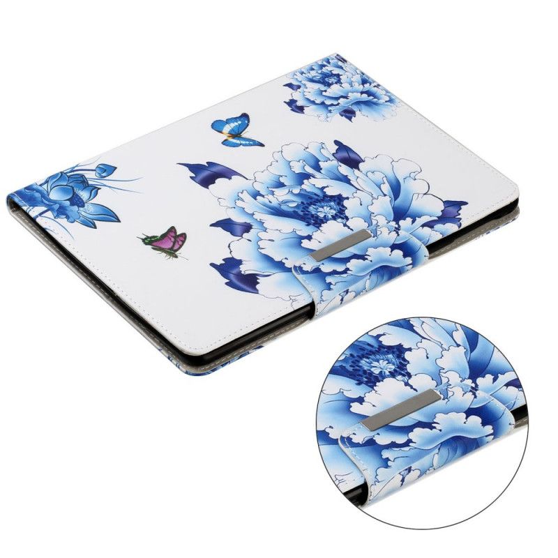 Flip Cover Læder Huawei MediaPad T3 10 Grøn Ultimative Blomster