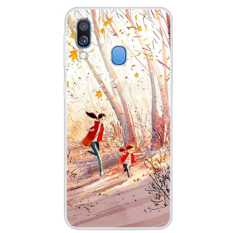 Cover for Samsung Galaxy A40 Efterår Landskab