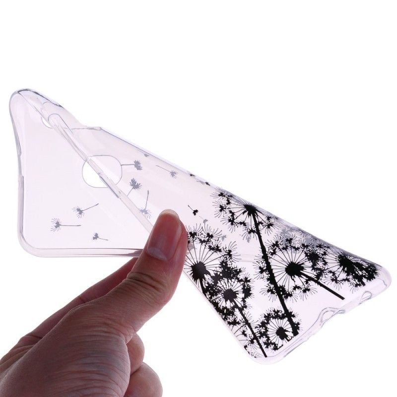 Cover for Samsung Galaxy A40 Gennemsigtige Sorte Mælkebøtter