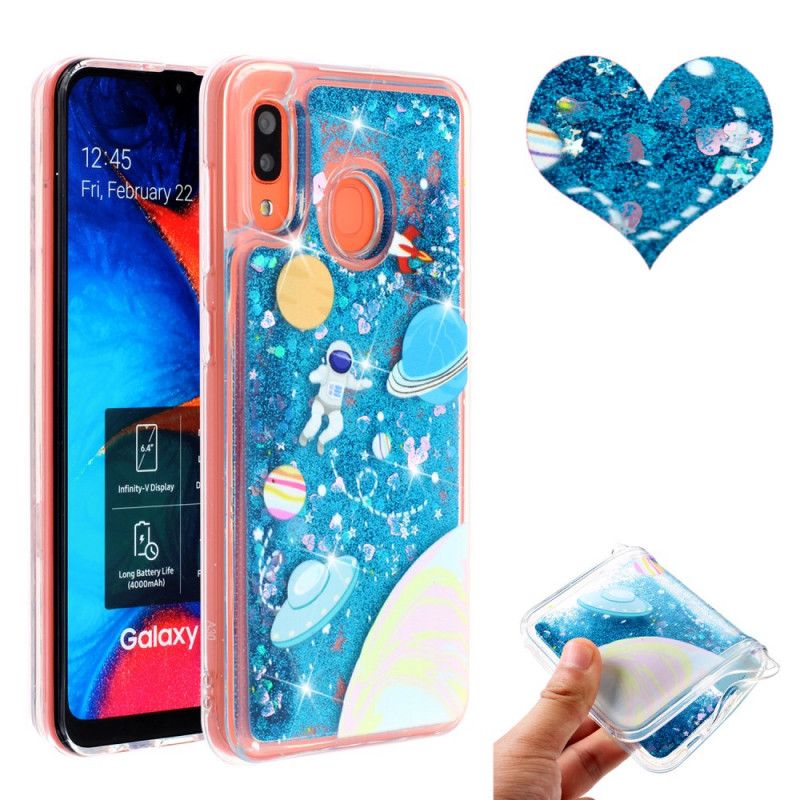 Cover for Samsung Galaxy A40 Glitter Astronaut