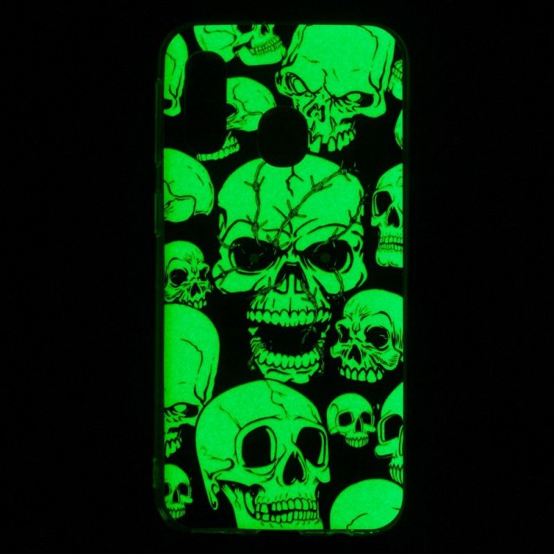 Cover for Samsung Galaxy A40 Opmærksomhed Fluorescerende Kranier