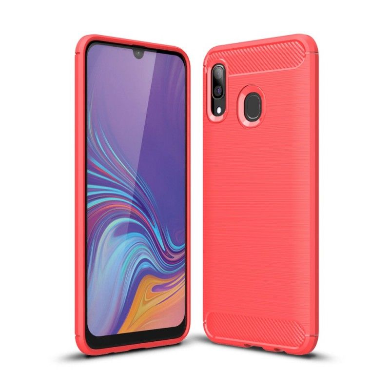 Cover for Samsung Galaxy A40 Sort Børstet Kulfiber