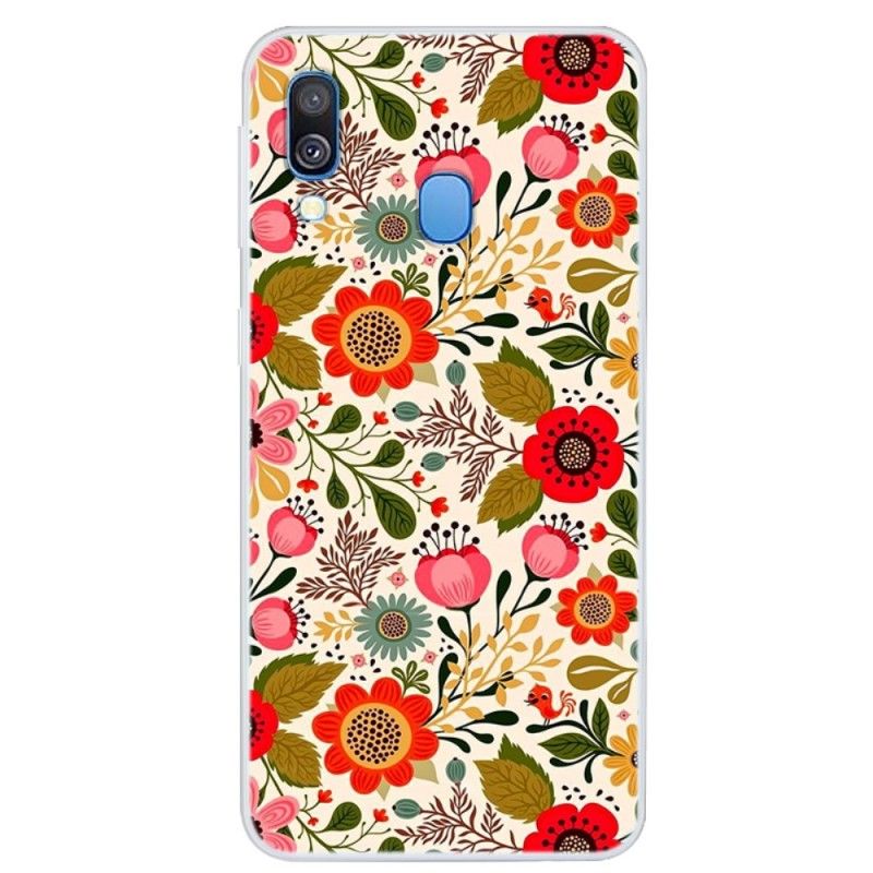 Cover Samsung Galaxy A40 Blomstertæppe Beskyttelse