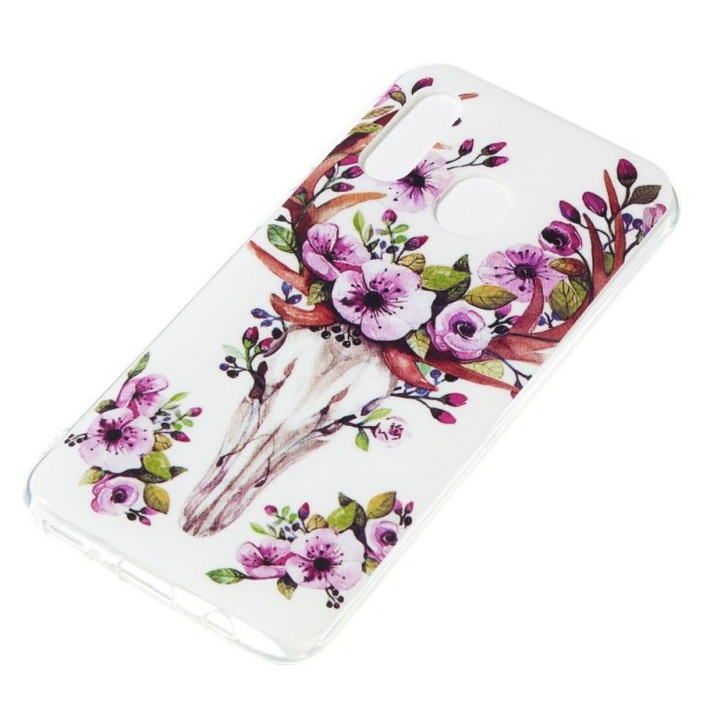 Cover Samsung Galaxy A40 Fluorescerende Blomstret Elg