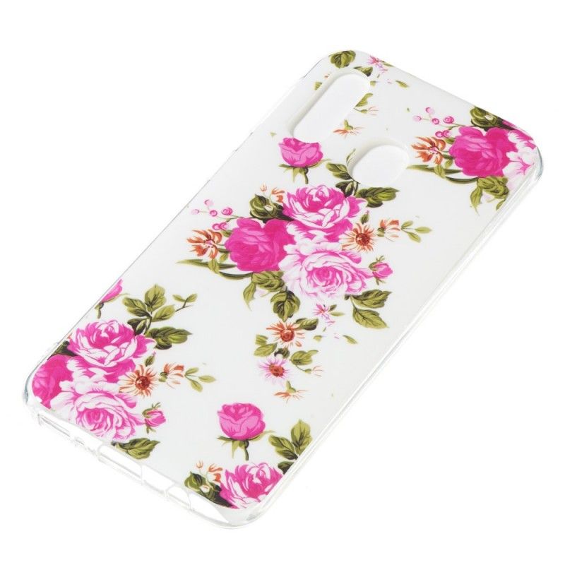 Cover Samsung Galaxy A40 Fluorescerende Frihedsblomster Original