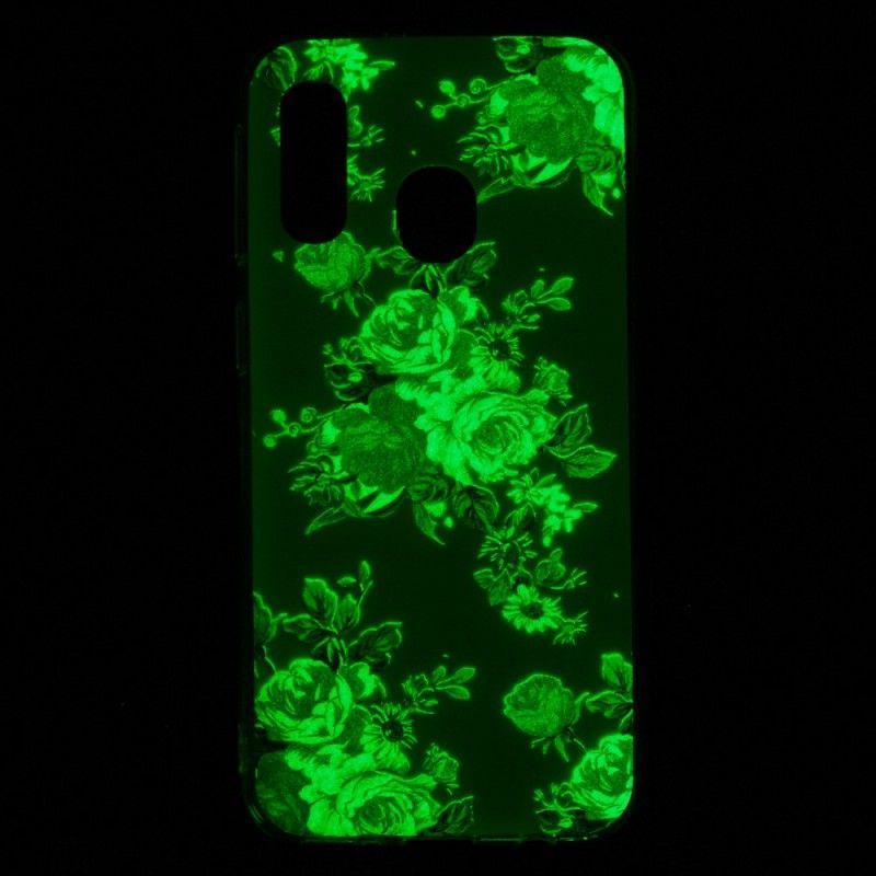 Cover Samsung Galaxy A40 Fluorescerende Frihedsblomster Original