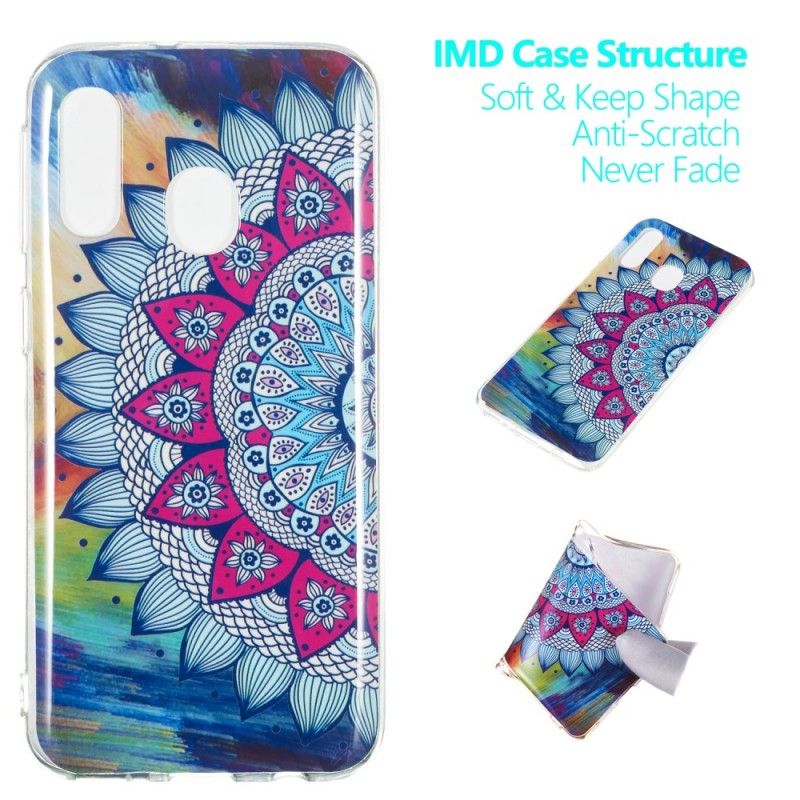 Cover Samsung Galaxy A40 Fluorescerende Mandala