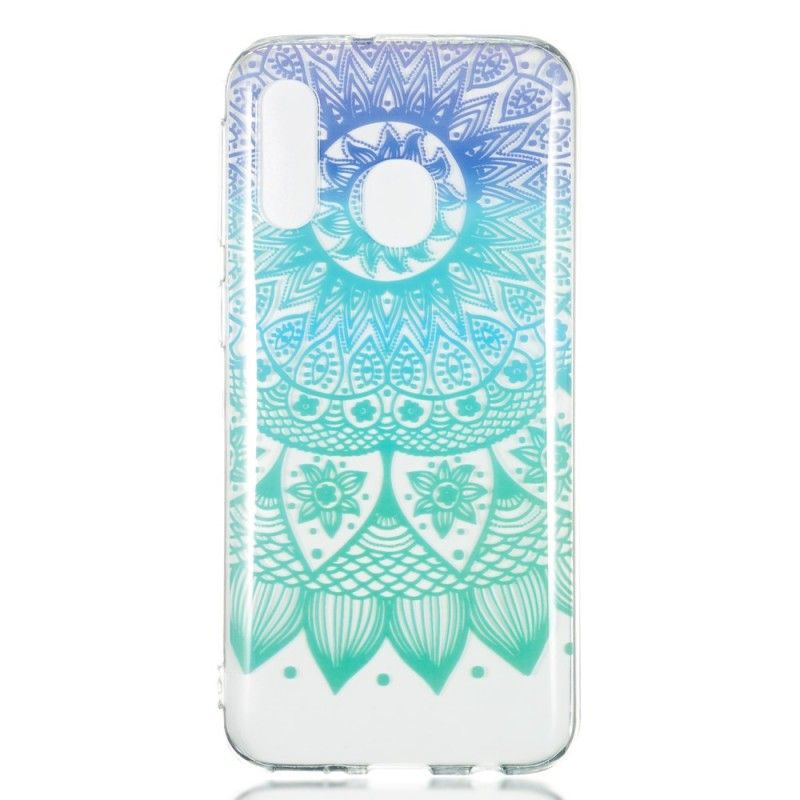 Cover Samsung Galaxy A40 Gennemsigtig Blå Mandala Beskyttelse