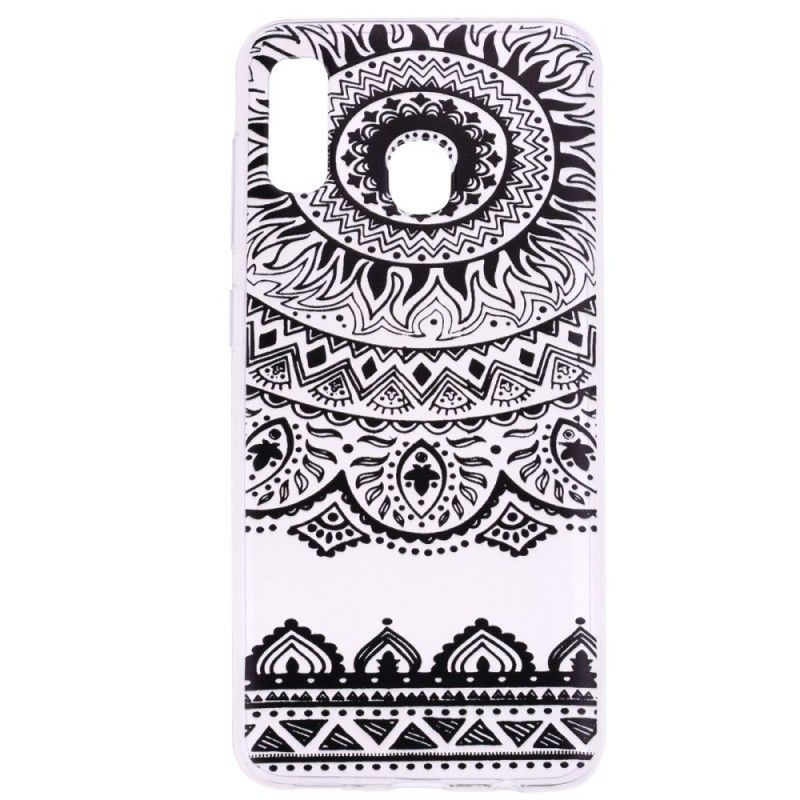 Cover Samsung Galaxy A40 Gennemsigtig Blomstermandala Original