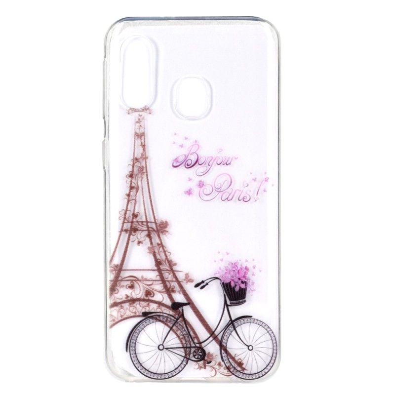 Cover Samsung Galaxy A40 Gennemsigtig Hej Paris