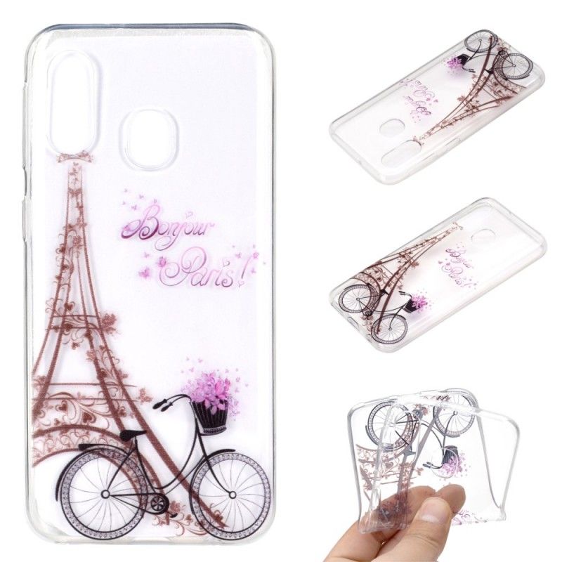 Cover Samsung Galaxy A40 Gennemsigtig Hej Paris