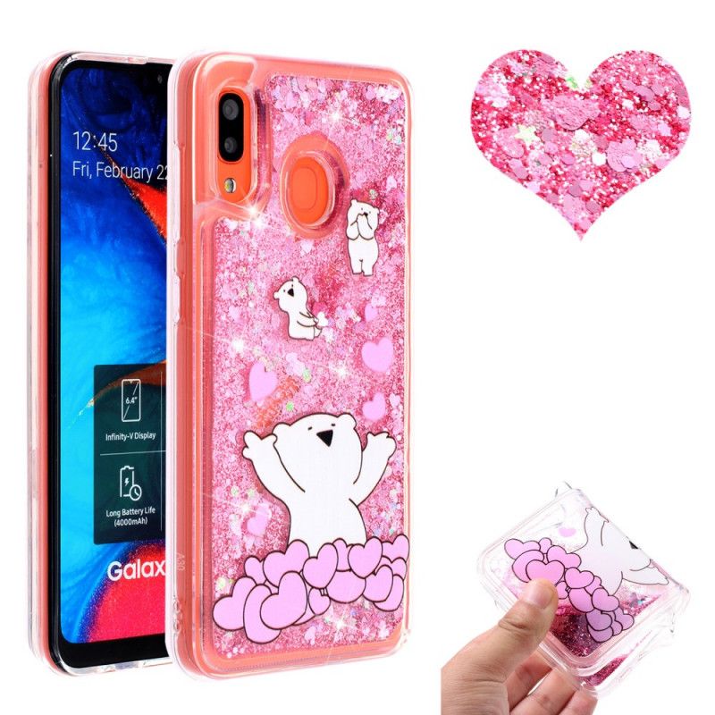 Cover Samsung Galaxy A40 Glitterbjørne