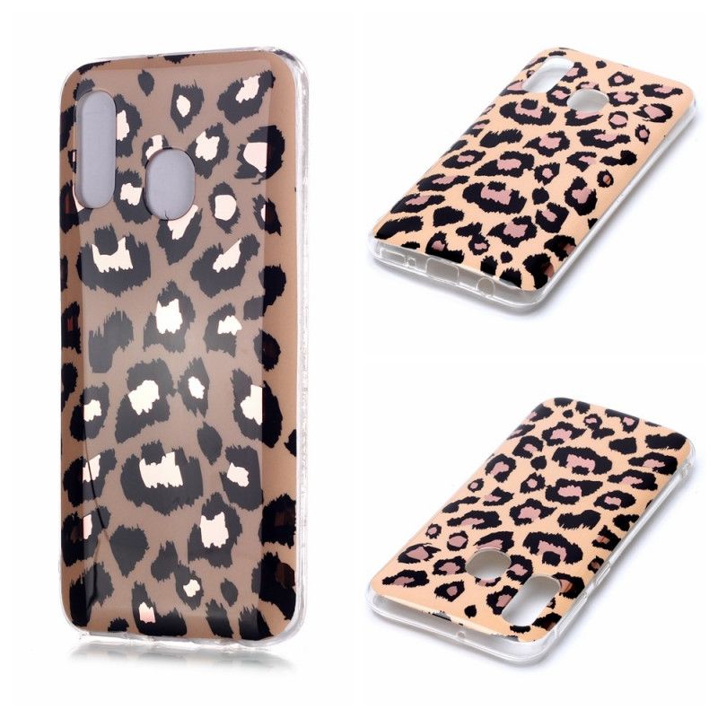 Cover Samsung Galaxy A40 Leopardstil Marmor