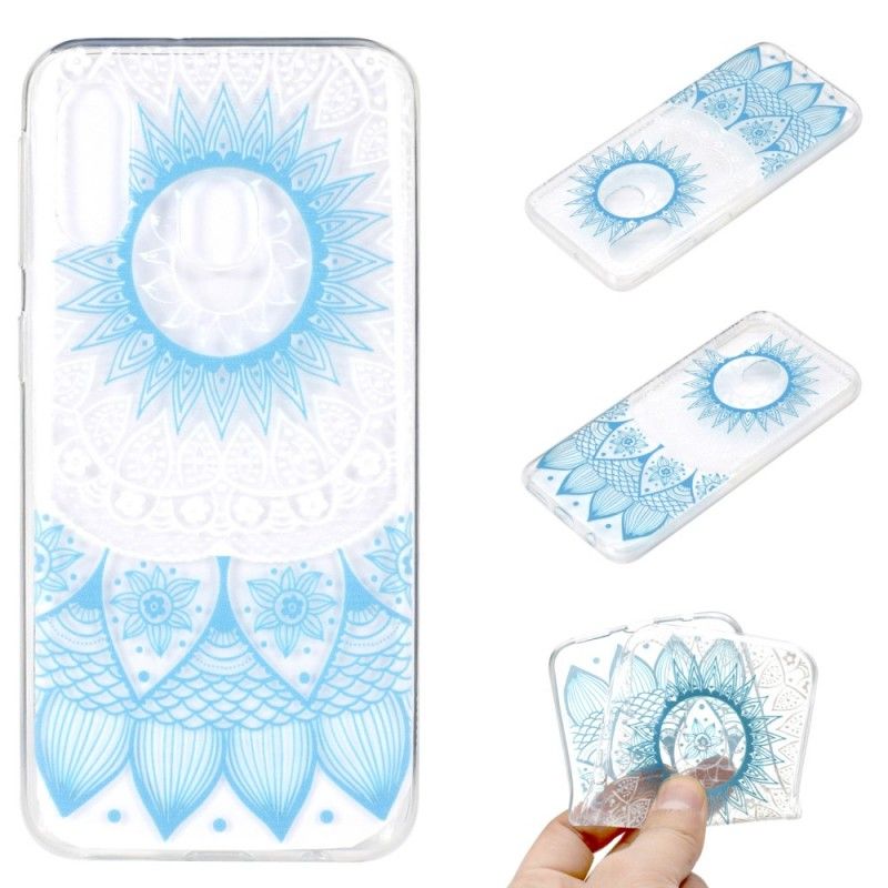 Cover Samsung Galaxy A40 Lyseblå Gennemsigtig Farverig Mandala Original