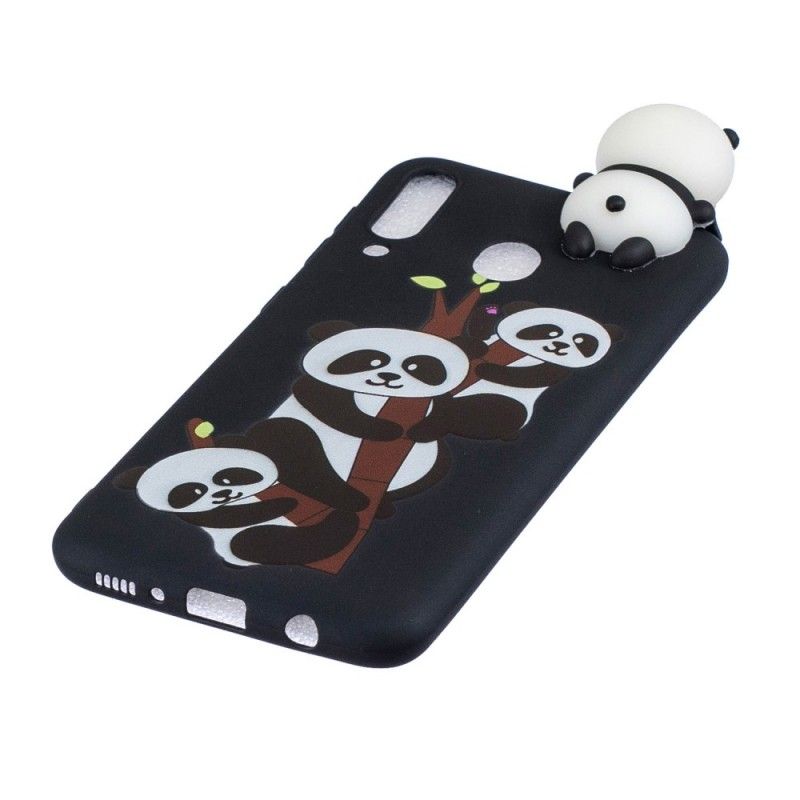 Cover Samsung Galaxy A40 Mobilcover 3D Pandaer På Bambus