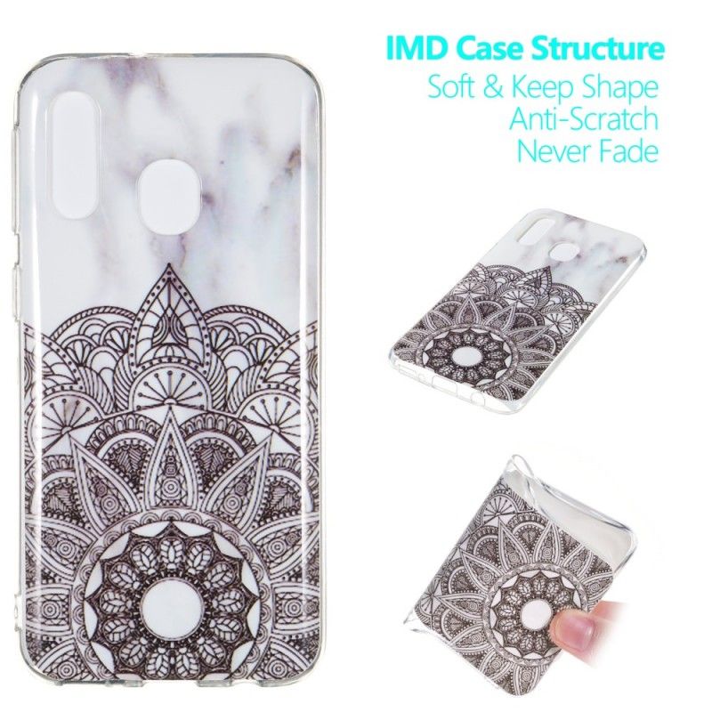 Cover Samsung Galaxy A40 Mobilcover Marmoreret Mandala