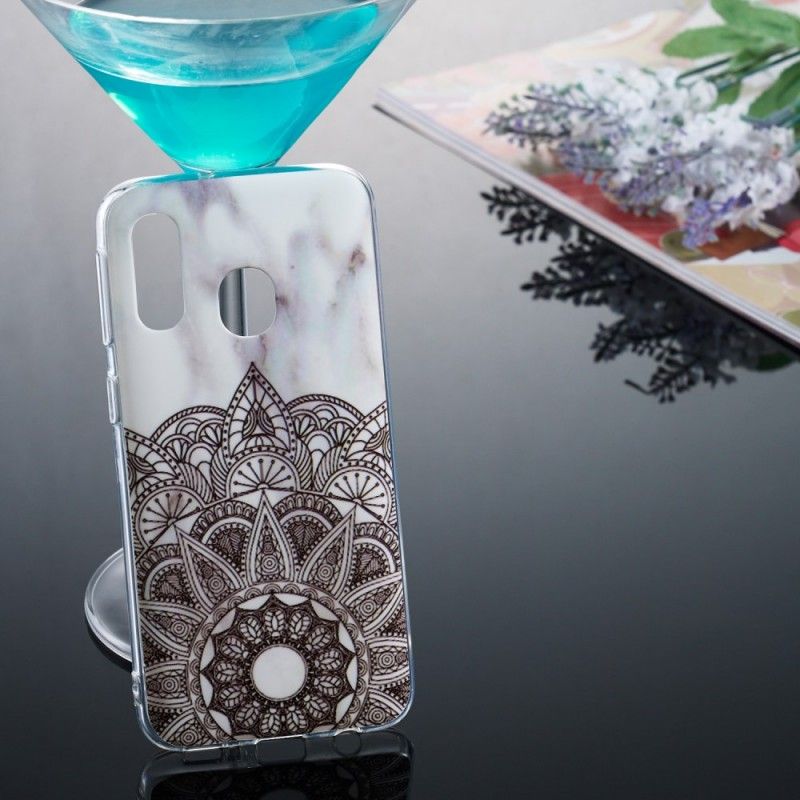 Cover Samsung Galaxy A40 Mobilcover Marmoreret Mandala