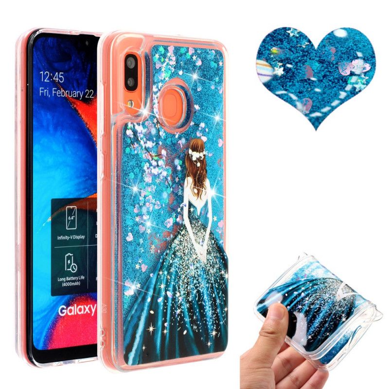 Cover Samsung Galaxy A40 Mobilcover Prinsesse Glitter