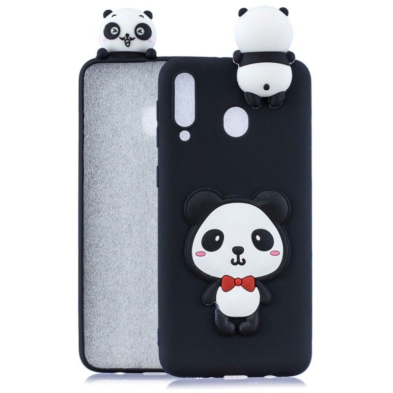 Cover Samsung Galaxy A40 Rød 3D Hvorfor Ikke Panda