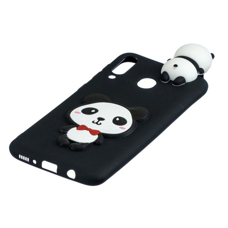 Cover Samsung Galaxy A40 Rød 3D Hvorfor Ikke Panda