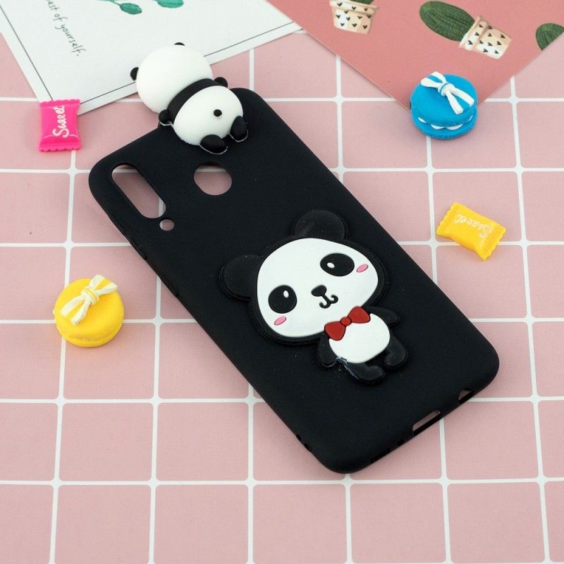 Cover Samsung Galaxy A40 Rød 3D Hvorfor Ikke Panda