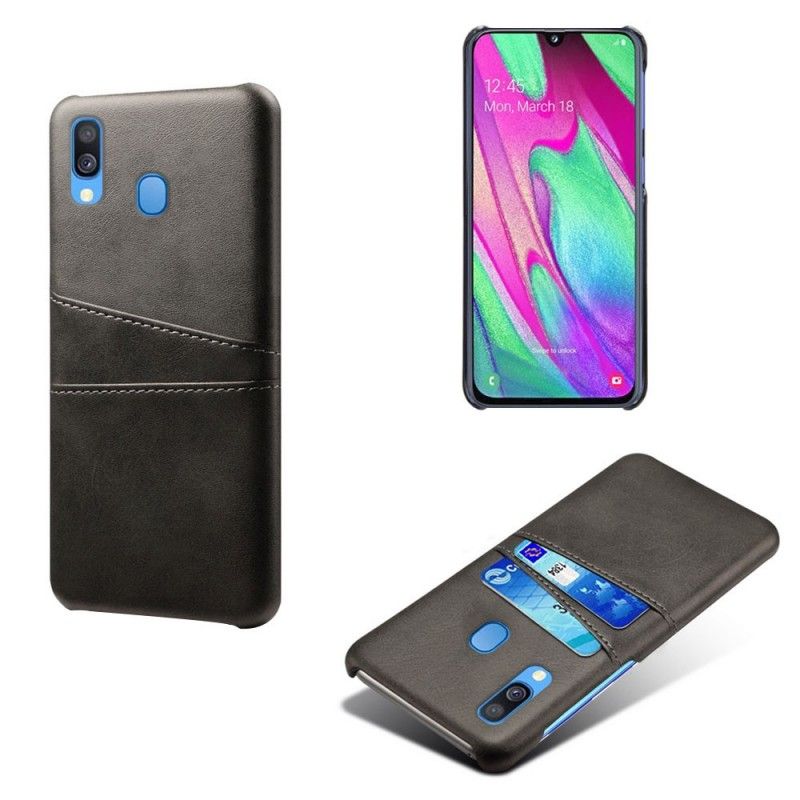 Cover Samsung Galaxy A40 Sort Kortholder