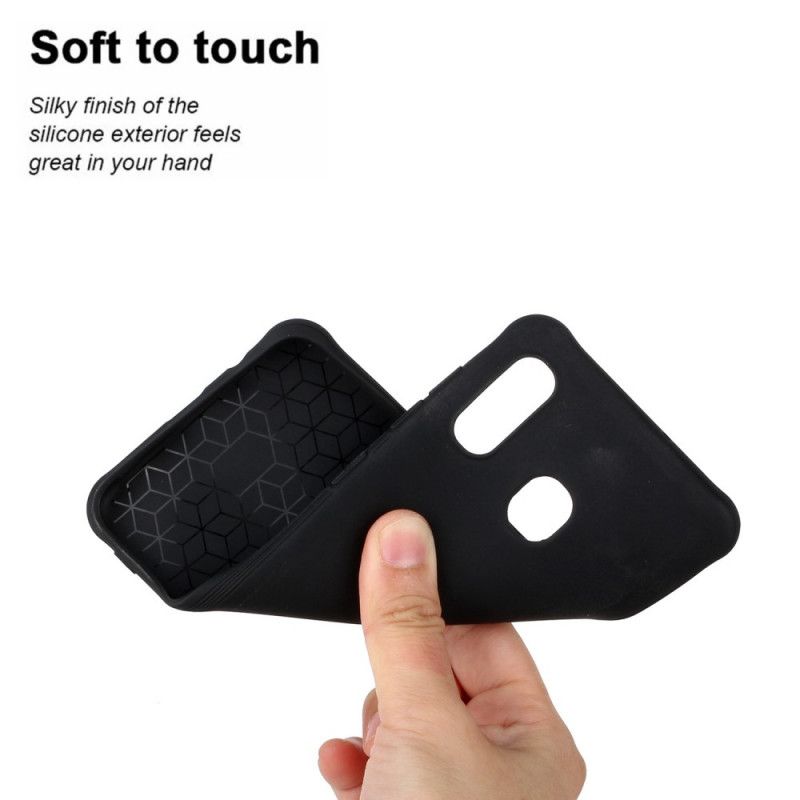 Cover Samsung Galaxy A40 Sort Mat Farve Silikone I Massiv Farve Beskyttelse