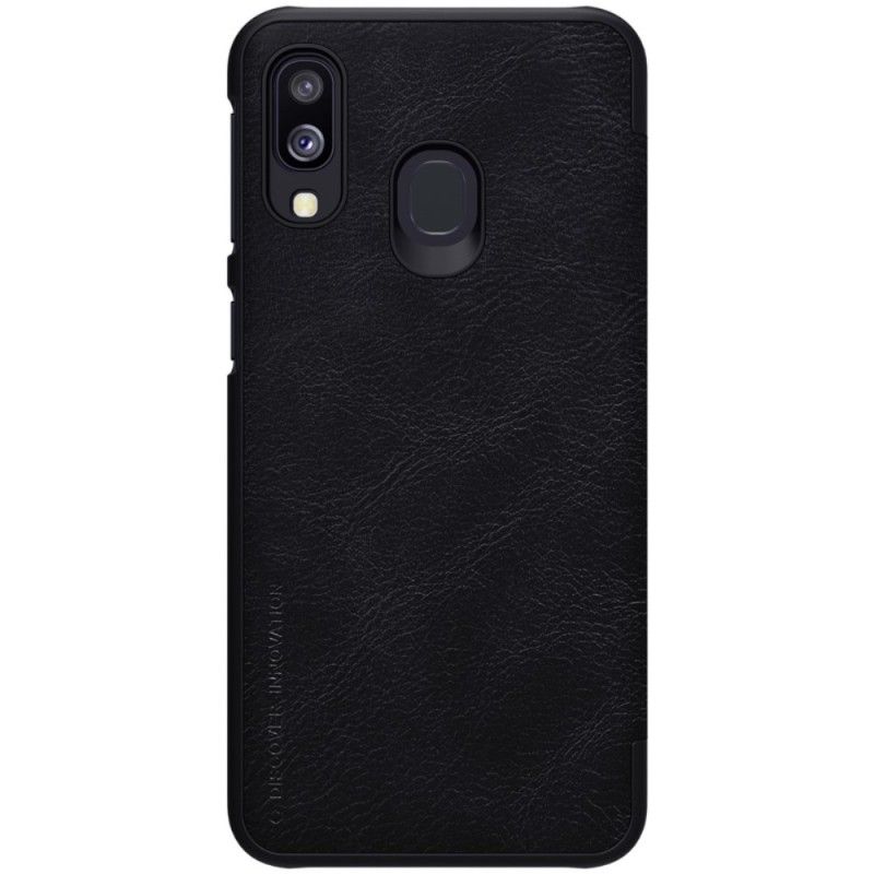 Cover Samsung Galaxy A40 Sort Nillkin Qin-Serie