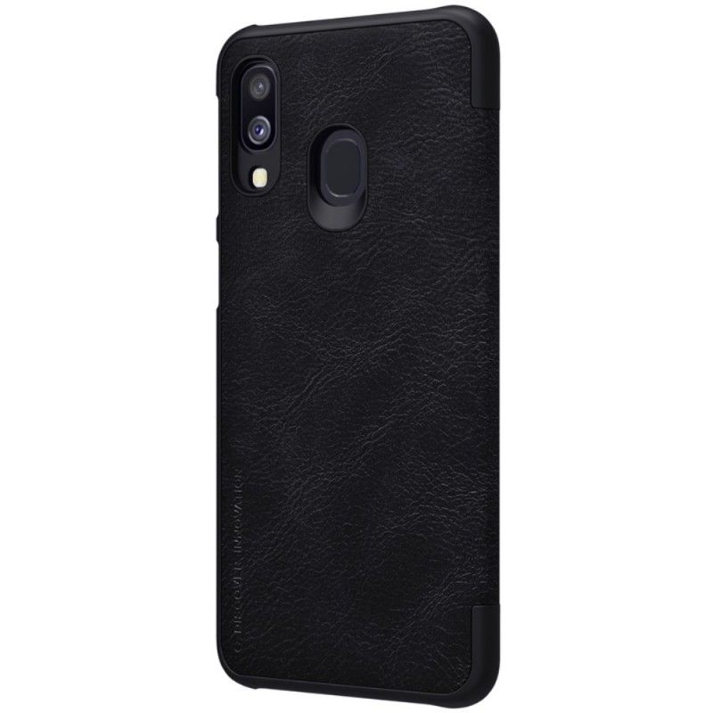 Cover Samsung Galaxy A40 Sort Nillkin Qin-Serie