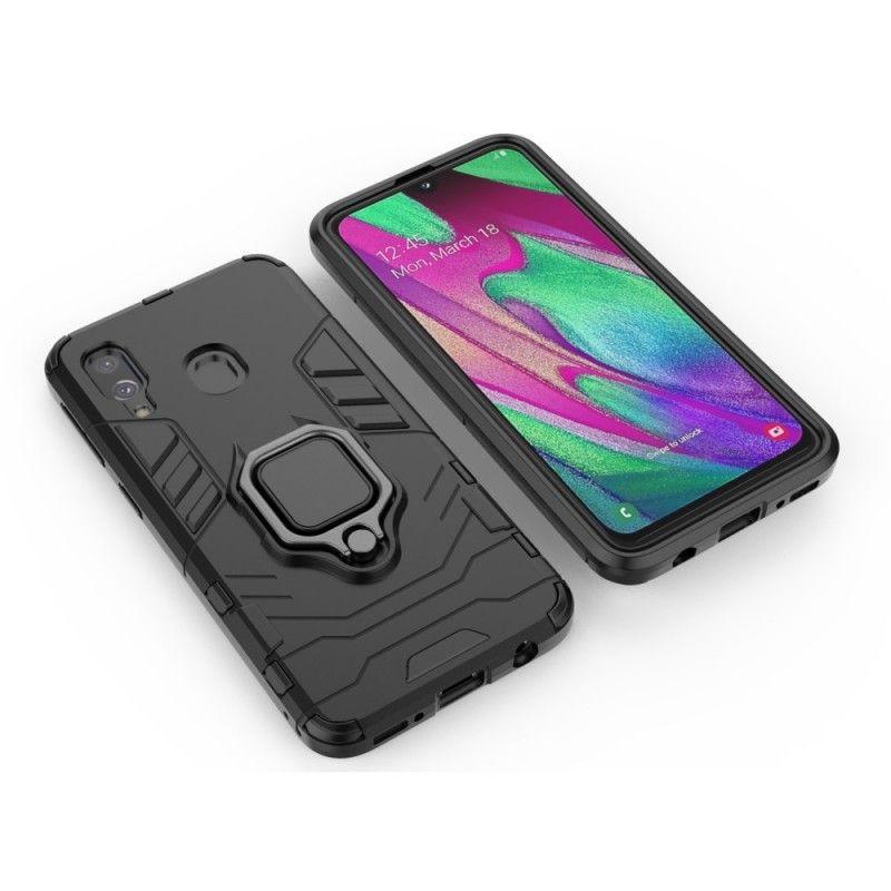 Cover Samsung Galaxy A40 Sort Resistent Ring