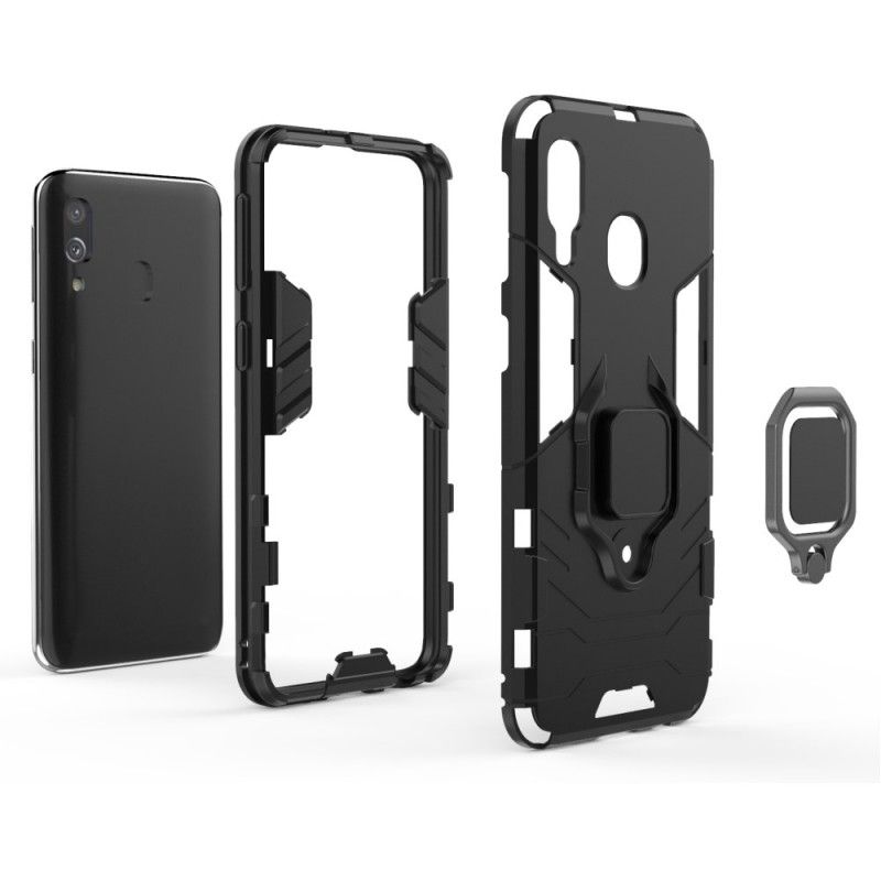 Cover Samsung Galaxy A40 Sort Resistent Ring