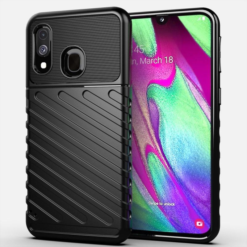 Cover Samsung Galaxy A40 Sort Torden Serie