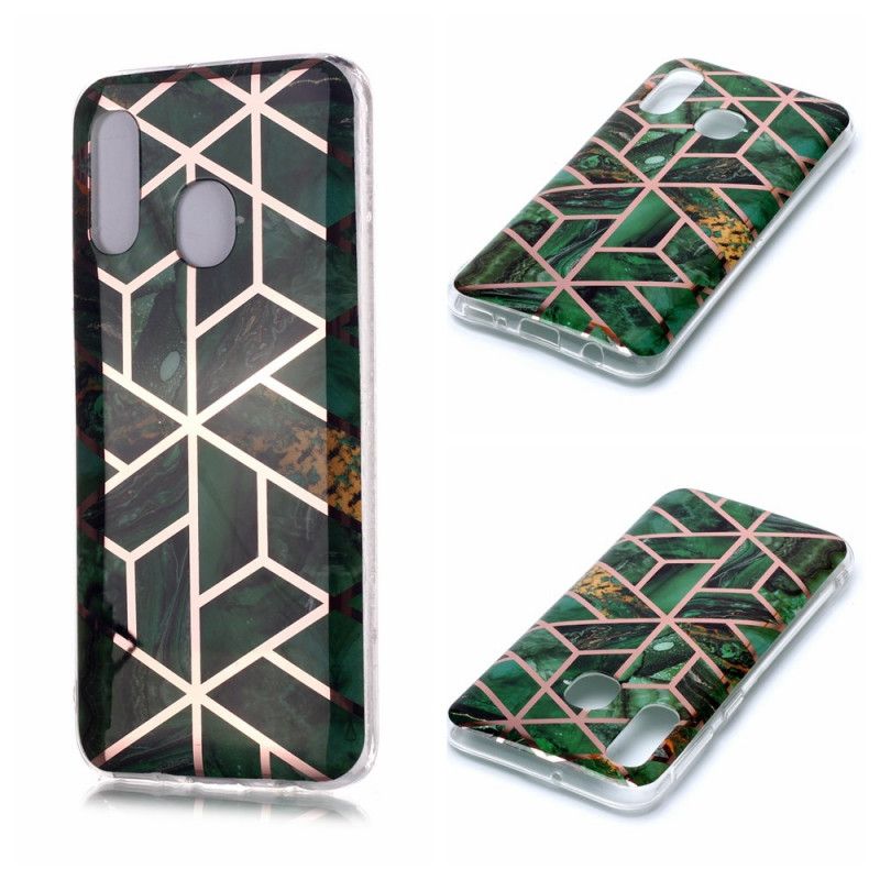 Cover Samsung Galaxy A40 Sort Ultra Designer Marmor