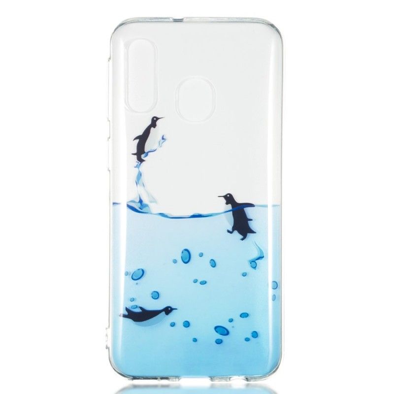 Cover Samsung Galaxy A40 Spil Pingviner