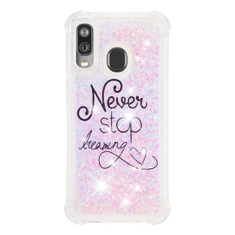 Cover Samsung Galaxy A40 Stop Aldrig Med At Drømme Om Glitter