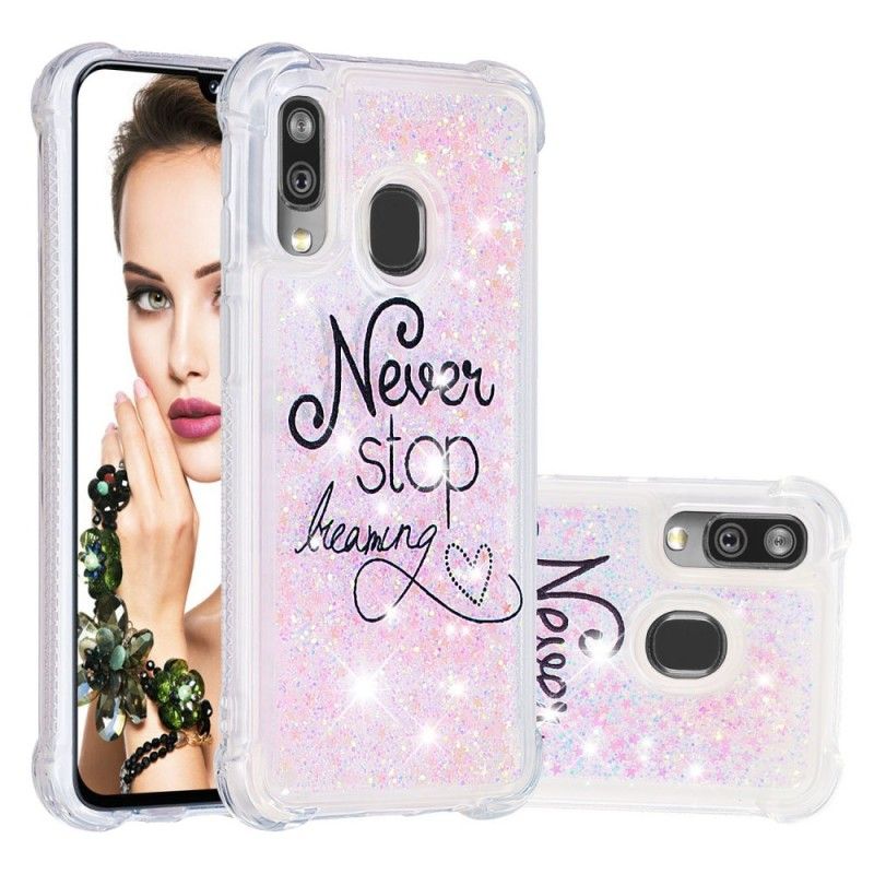 Cover Samsung Galaxy A40 Stop Aldrig Med At Drømme Om Glitter