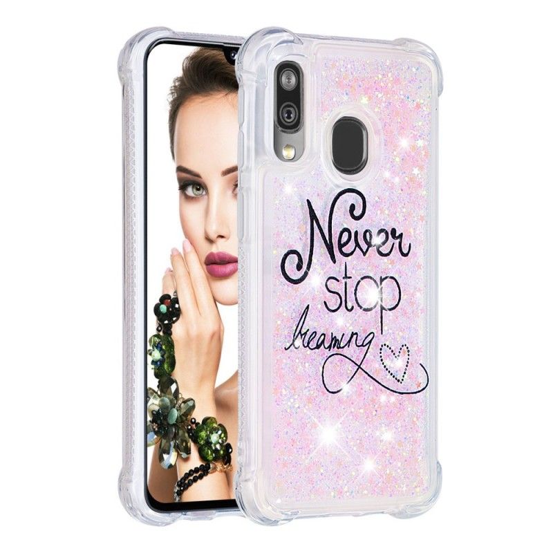 Cover Samsung Galaxy A40 Stop Aldrig Med At Drømme Om Glitter