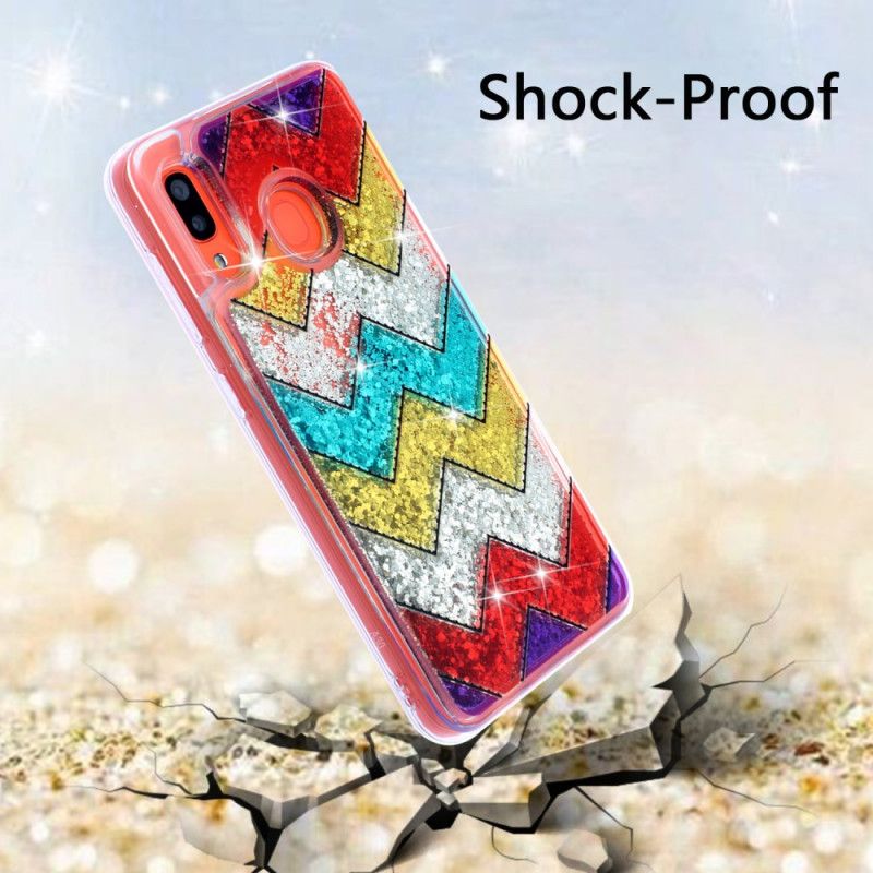 Cover Samsung Galaxy A40 Zigzag-Pailletter