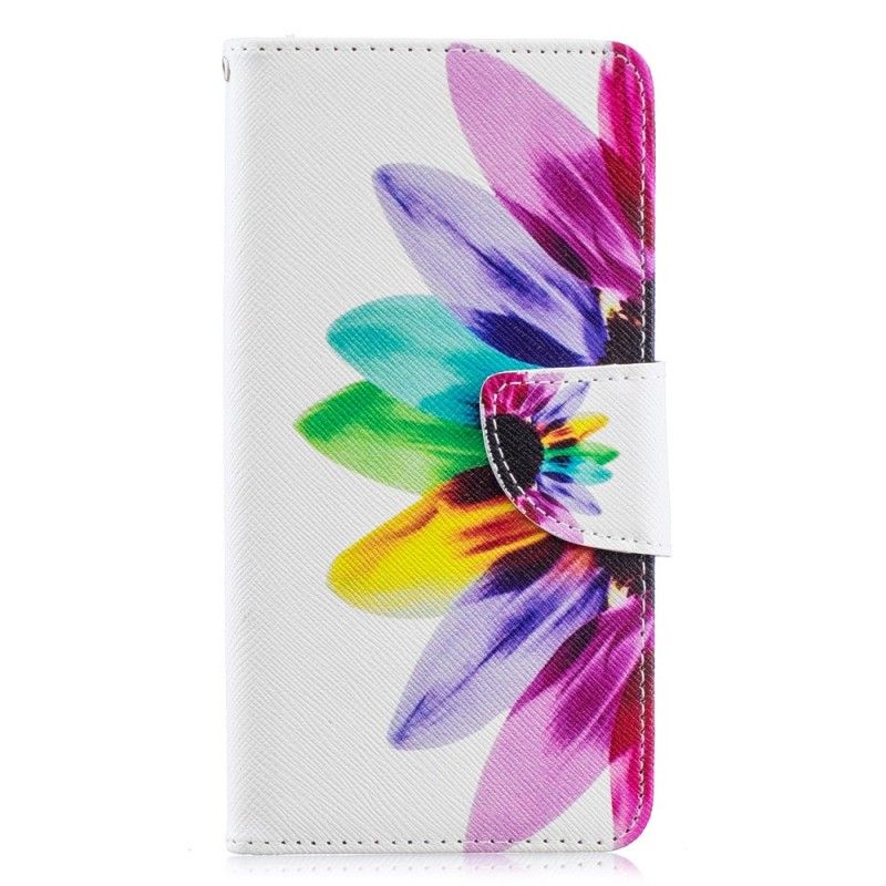 Flip Cover Læder for Samsung Galaxy A40 Akvarelblomst