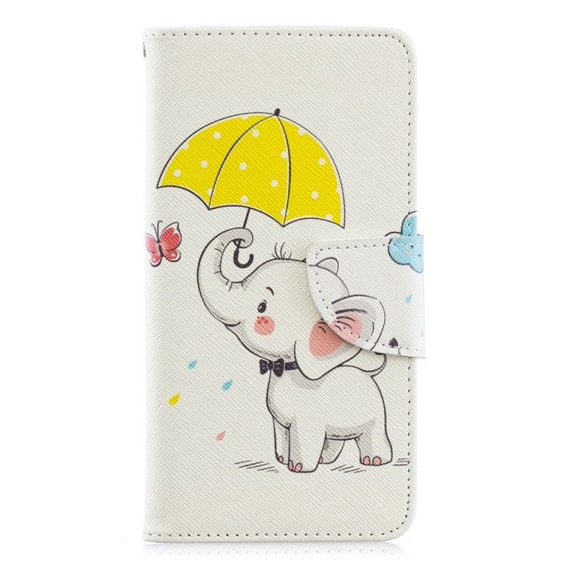 Flip Cover Læder for Samsung Galaxy A40 Baby Elefant