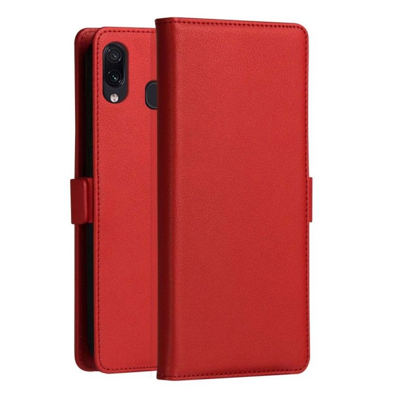 Flip Cover Læder for Samsung Galaxy A40 Rød Dzgogo Miloserie