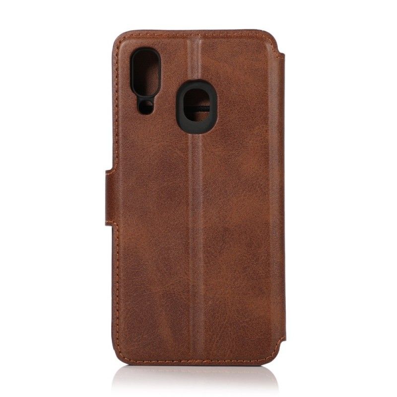 Flip Cover Læder for Samsung Galaxy A40 Sort Kortholderstil