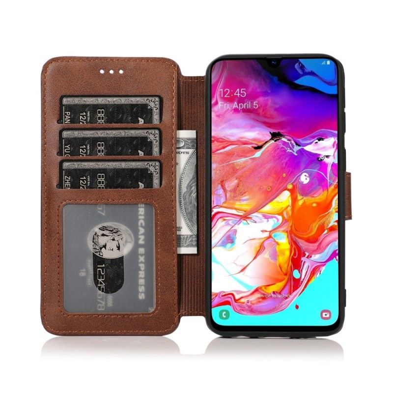 Flip Cover Læder for Samsung Galaxy A40 Sort Kortholderstil