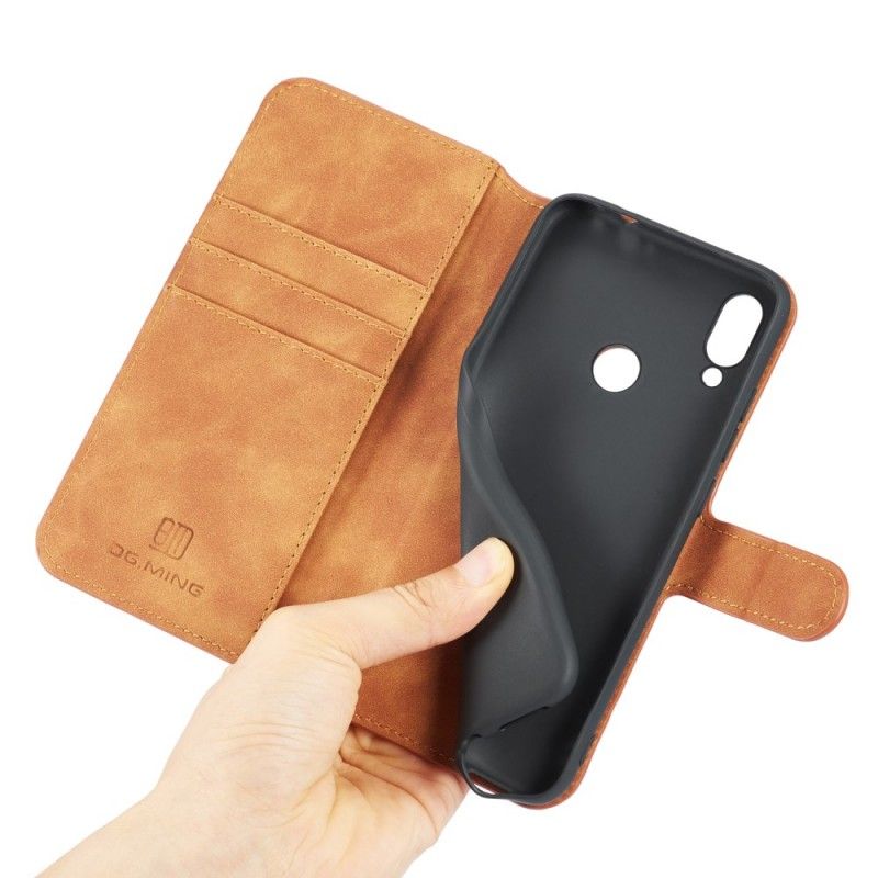 Flip Cover Læder for Samsung Galaxy A40 Sort Retro Dg.Ming